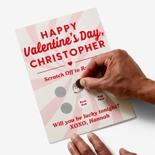 Flirty Valentines Day Personalized Scratch Off Game  - 53221