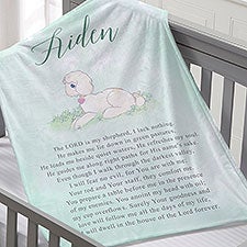 Precious Moments Lord Is My Shepherd Personalized Baby Blanket - 53265