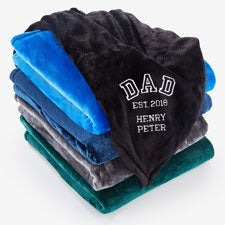 Dads Starting Line Up Personalized Fleece Blanket - 53286