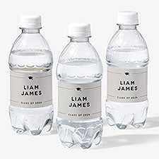 Modern Graduate Personalized Graduation Water Bottle Labels - 53378