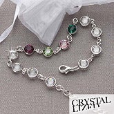 Sterling Silver Swarovski Custom Birthstone Bracelet - 5341D