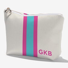 Stripehaus Initials Personalized Makeup Bag - 53519