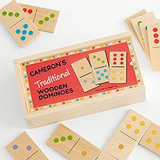 Personalized Kids Traditional Wooden Dominoes - 53590