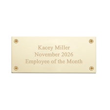 Engraved Gold Screw Plate- 3.5quot;Long by 1.6quot; Tall - 53609