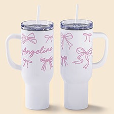 Darling Bows Personalized White 40oz. Tumbler - 53629