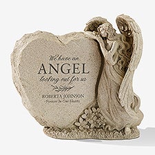 Memorial Angel Personalized Solar LED Garden Stone - 53647