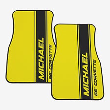 Racing Stripes Personalized Front Car Mat Set - 53649