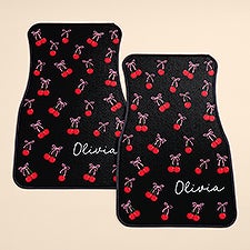  Bows  Cherries Personalized Front Car Mat Set - 53652