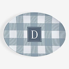 Custom Pattern Personalized Oval Polymer Platter  - 53666