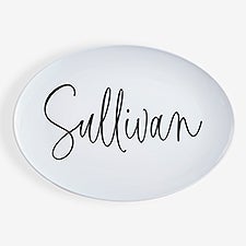 Family Name Personalized Polymer Oval Platter  - 53668