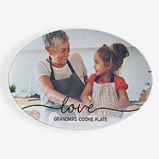 Photo Personalized Polymer Oval Platter  - 53672