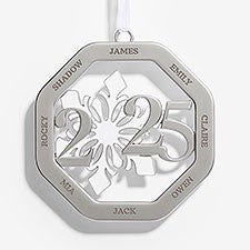 2025 Snowflake Year Personalized Metal Ornament - 53863 2025 Snowflake Year Personalized Metal Ornament - 53863