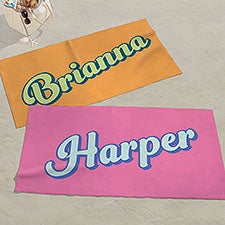 Retro Summer Personalized Beach Towels - 53941