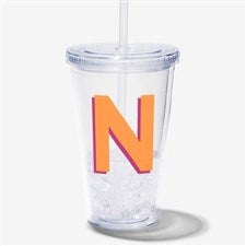 Shadow Initial Personalized 17 oz. Acrylic Insulated Tumbler  - 54207