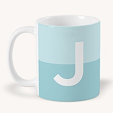 Color Block Initial Personalized Coffee Mug  - 54219