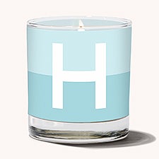 Color Block Initial Personalized 8oz Glass Candle  - 54220