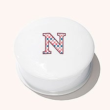 Checkered Initial Personalized Jewelry Box  - 54227