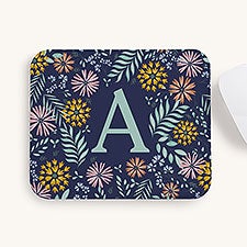 Flowery Initial Personalized Mouse Pad  - 54248