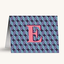 Geometric Monogram Personalized Note Cards  - 54251