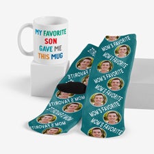 Favorite Child Mug and Photo Socks Mothers Day Gift Bundle  - 54269