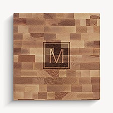 Initial Personalized Butcher Block Cutting Board  - 54319