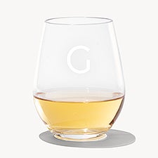 Initial Monogram Engraved Unbreakable Tritan Drinkware  - 54323