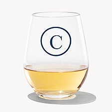 Initial Personalized Unbreakable Tritan Wine Glass  - 54325