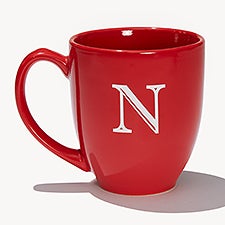 Initial Personalized Red Bistro Mug  - 54329