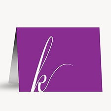 Initial Personalized Note Cards  - 54353