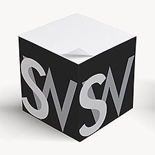 Monogram Personalized Paper Note Cube  - 54359