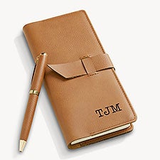 Monogram Personalized Mens Leatherette Writing Journal  - 54465