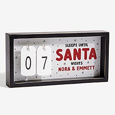 Sleeps Until Santa Personalized Christmas Countdown Calendar - 54497