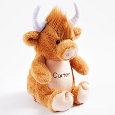 Plush Pal Embroidered Highland Cow - 54518