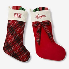 Festive Threads Embroidered Christmas Stockings  - 54533