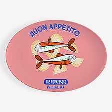 Coastal Chic Personalized Polymer Oval Platter  - 54548