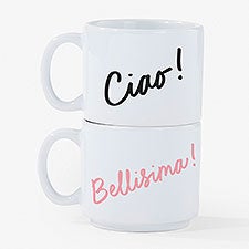 Italian Expression Personalized Espresso Stackable Mug - 54644