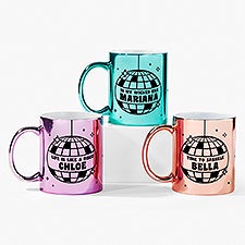Disco Ball Personalized Metallic Mug - 54649