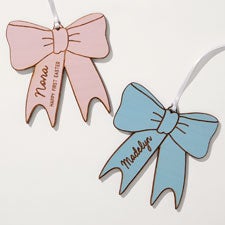 Darling Bow Personalized Easter Wooden Basket Tag - 54688