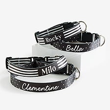 Black  White Personalized Dog Collar  - 54695