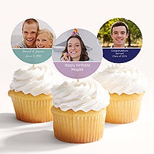Party Photo Personalized Cupcake Topper  - 54698