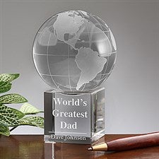 Personalized Crystal Globe Keepsake Gift - 5478