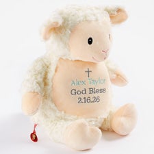 Christening Embroidered Fluffy Lamb  - 54852