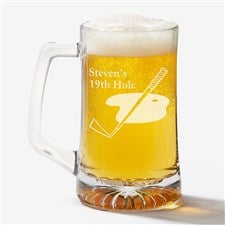 Golf Club Personalized Glass Beer Mug - 5488
