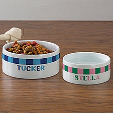 Bold Stripe Personalized Pet Bowls  - 54885