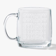 Echo Name Engraved 12.5oz Glass Wide Mug - 54939