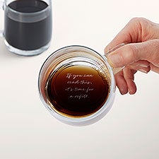 Write Your Own Secret Message Engraved 12.5oz Glass Wide Mug - 54940