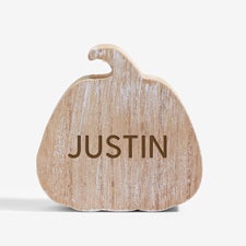 Grateful Harvest Personalized Wooden Pumpkin - 54948