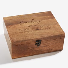 Pet Memorial Personalized Wood Keepsake Box  - 54957
