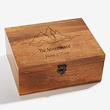 Travel Memories Personalized Wood Keepsake Box - 54959
