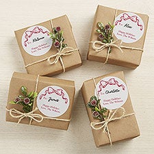 Christmas Bow Personalized Gift Stickers  - 54974